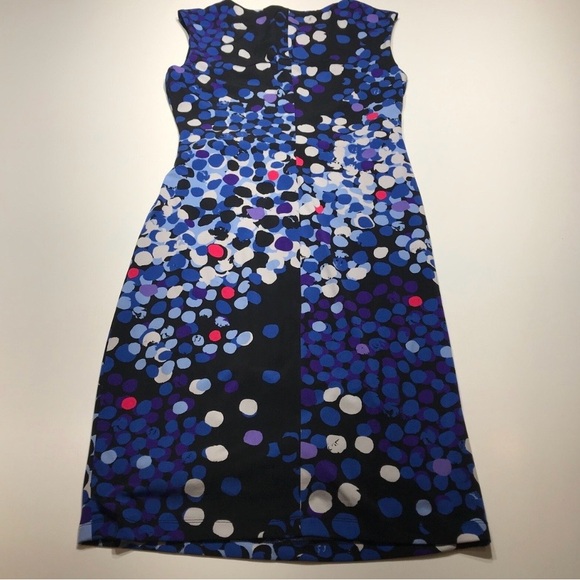 Anne Klein Elegant Polka Dot Sleeveless Dress - Picture 3 of 12